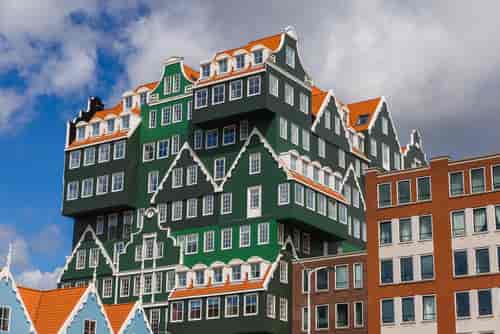 moderne arkitektur i Zaandam i Nederland
