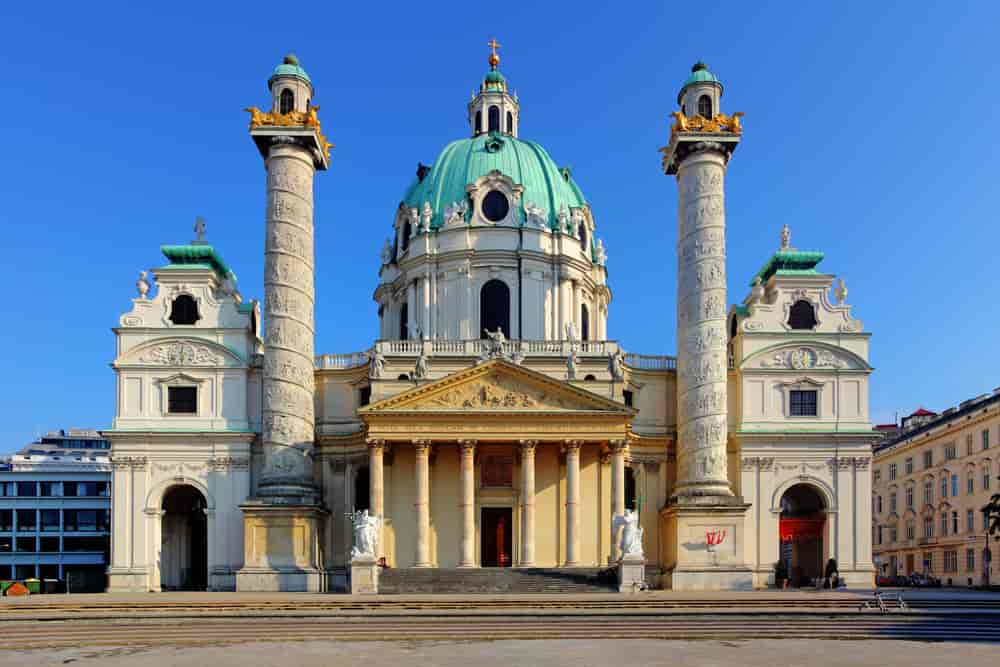  Karlskirche i Wien.