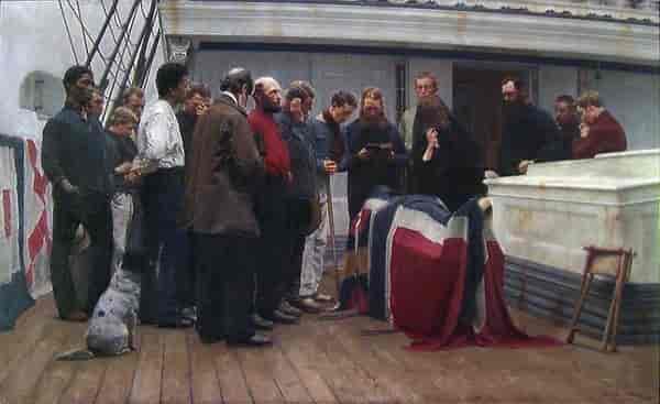 En begravelse ombord