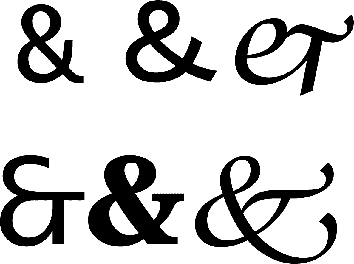 Typografiske varianter av &-symbolet