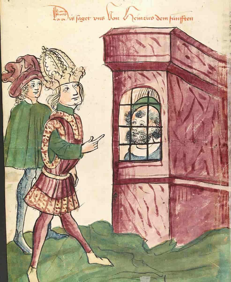 Henrik 5. besøker sin far i fengsel