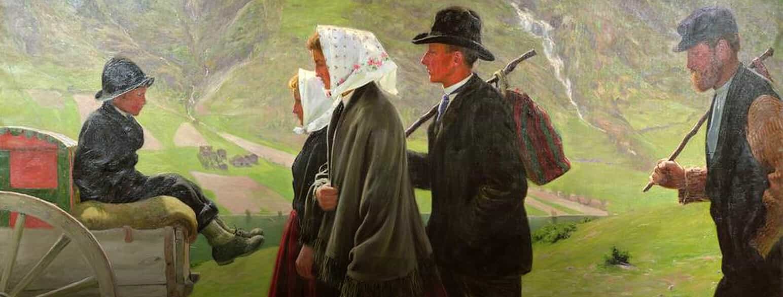 «Utvandrere». Malt i Vågå i 1903.