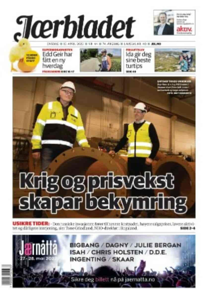 Jærbladet 13.04.2022