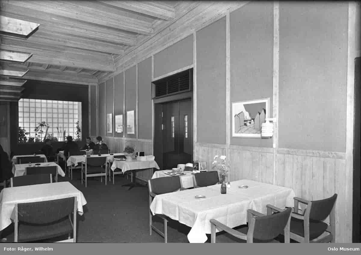 Resturant på Vestbanestasjonen i 1966