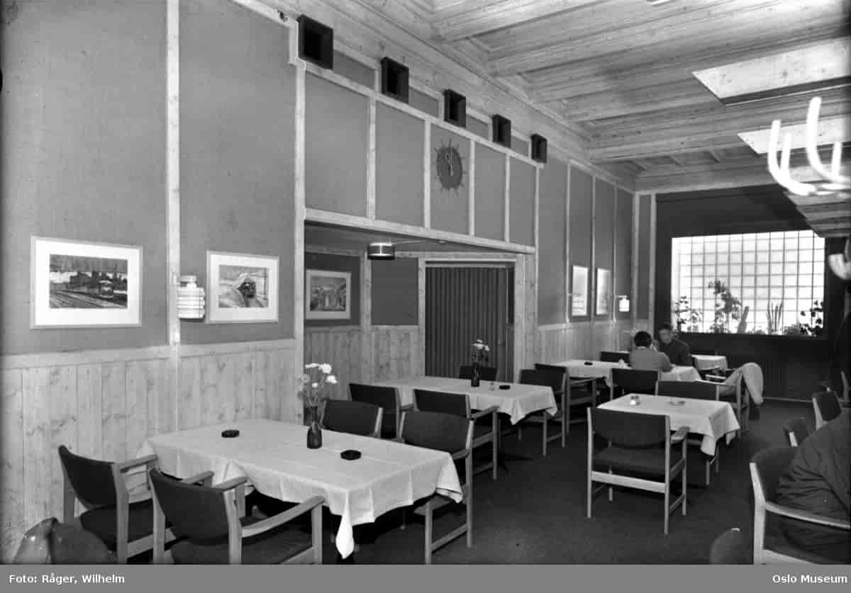 Resturant på Vestbanestasjonen i 1966