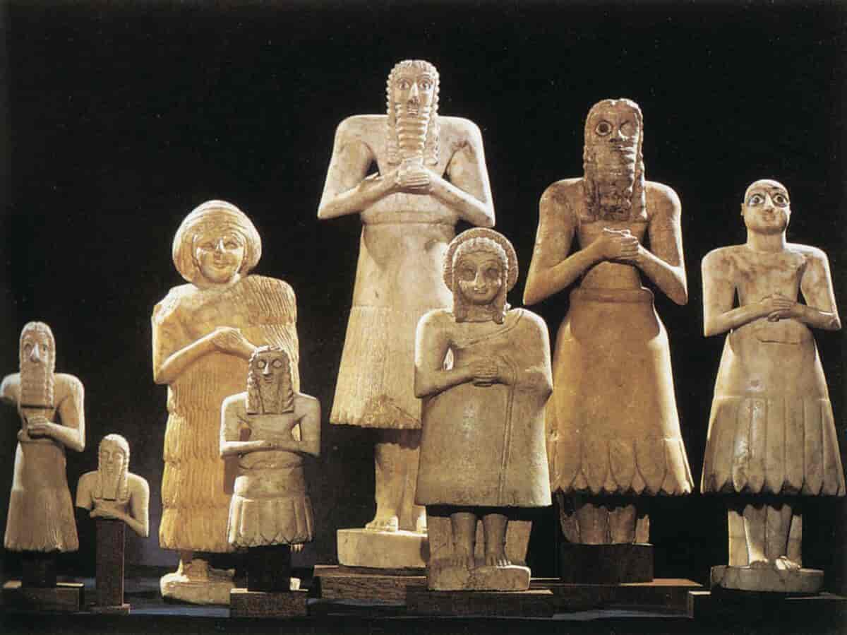 sumeriske statuer