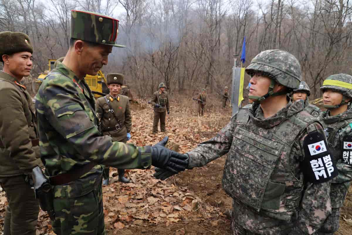 Nord- og sørkoreanske soldater