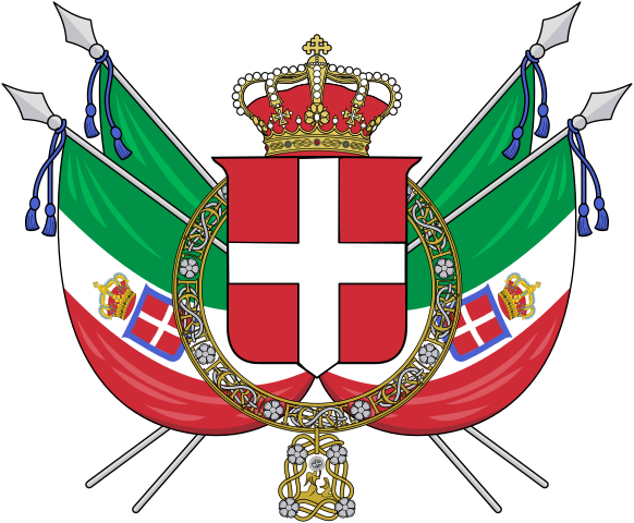 Sardinias riksvåpen 1848-1861 og Italias riksvåpen 1861-1870