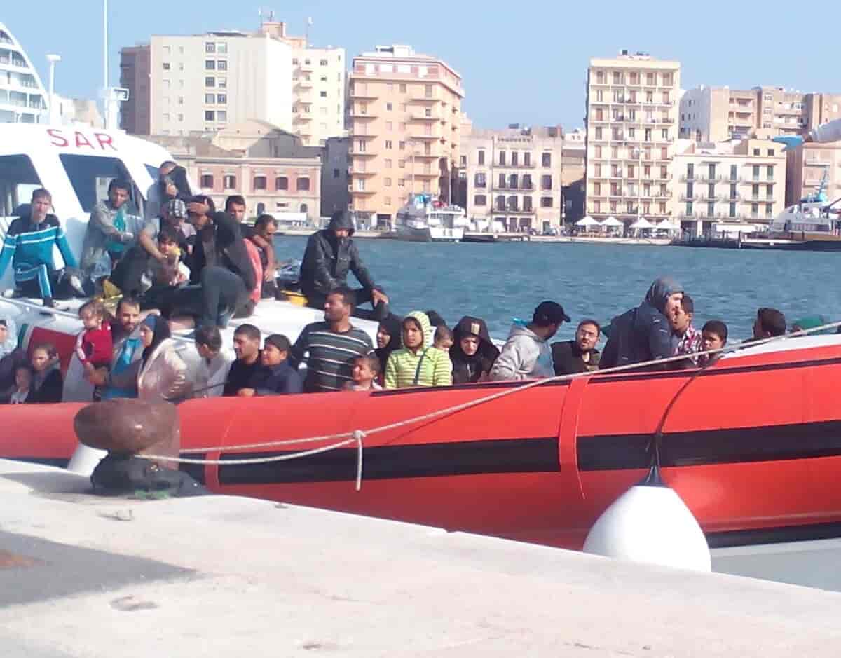 Båtflyktninger Trapani