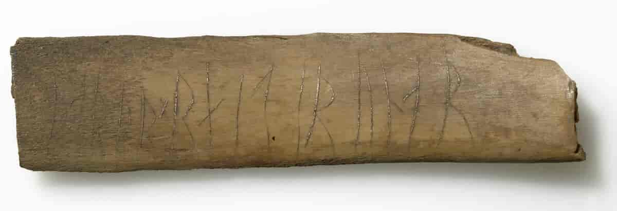 Runebein med innskriften «Tord ristet inn runer»