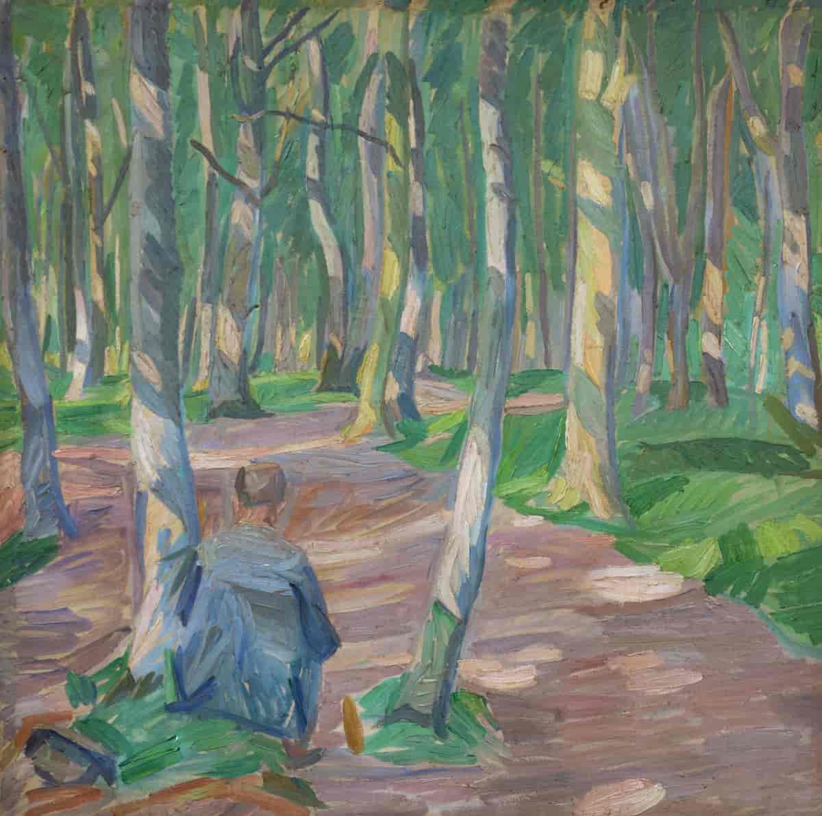 En tegner i Boserup skov