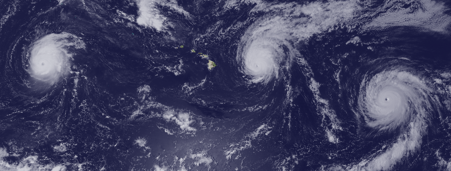 Stillehavet med flere sykloner i august 2015