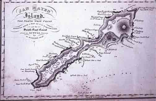 Det første noenlunde nøyaktige kart over Jan Mayen, 1820