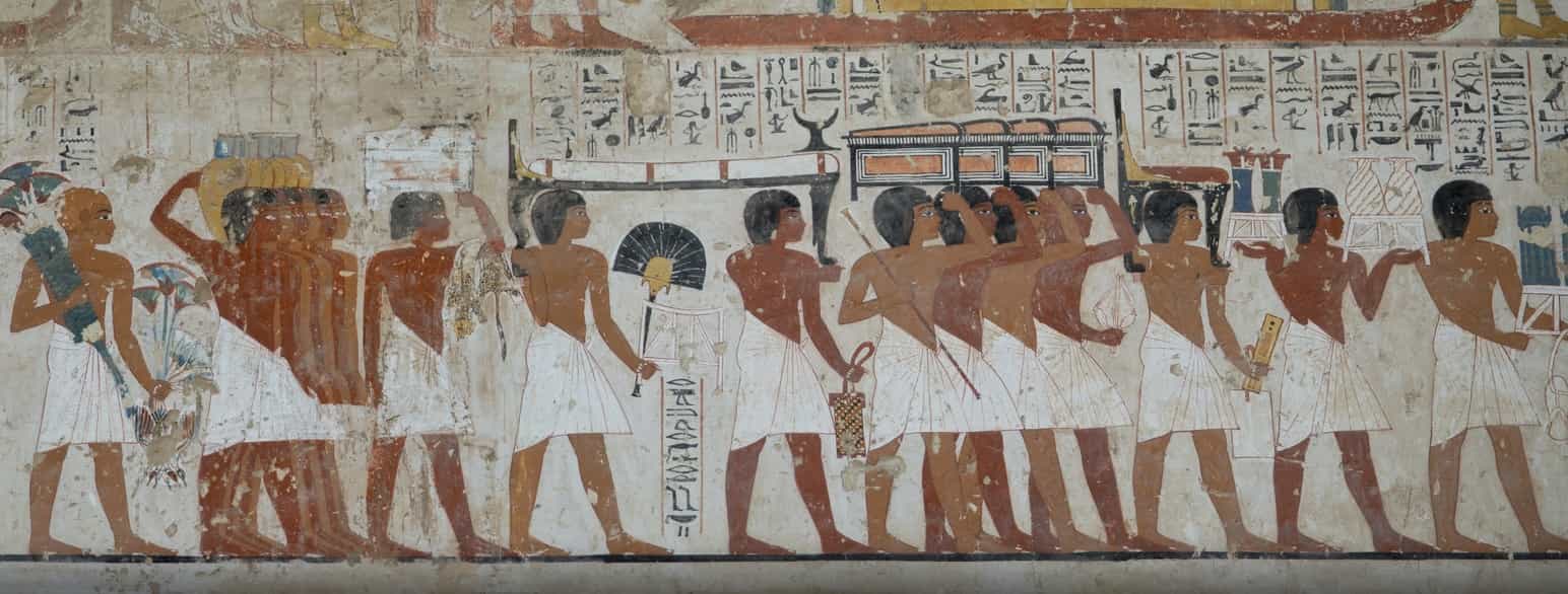 Begravelsesfølge i det gamle Egypt