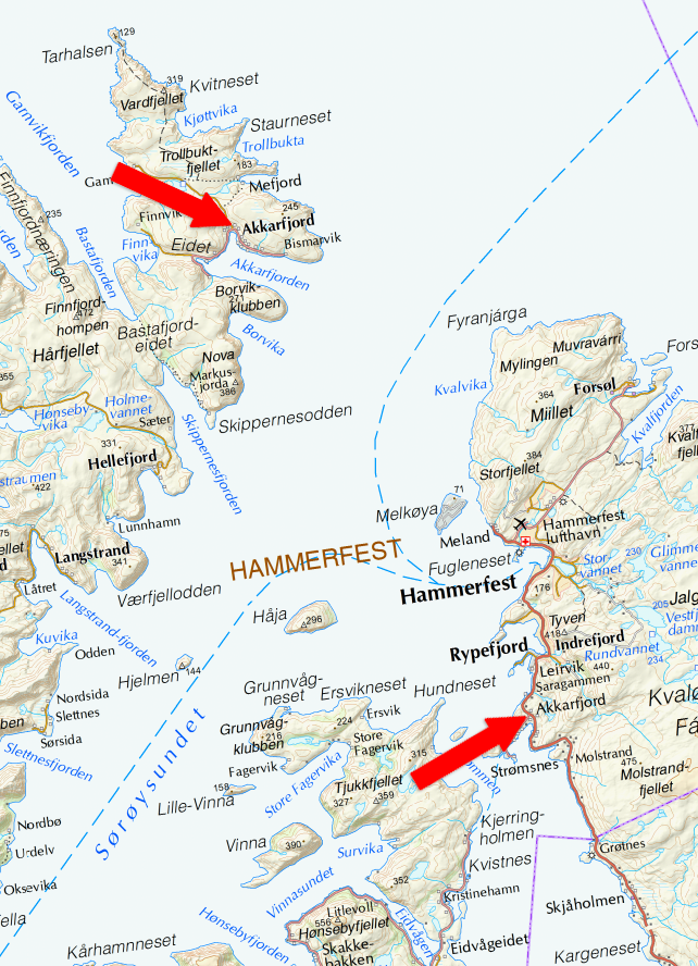 Akkarfjord  (grend og tettsted) i Hammerfest kommune