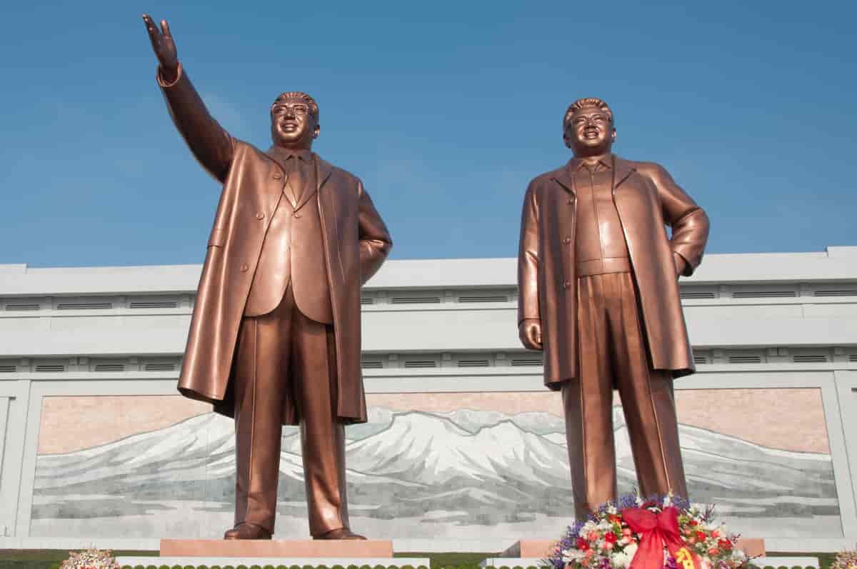 Kim Il Sung og Kim Jong-il