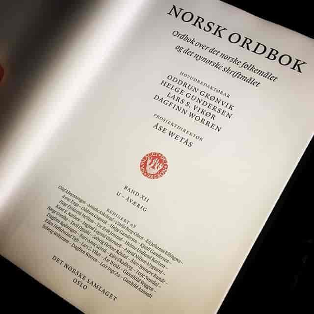 12. bind av Norsk ordbok