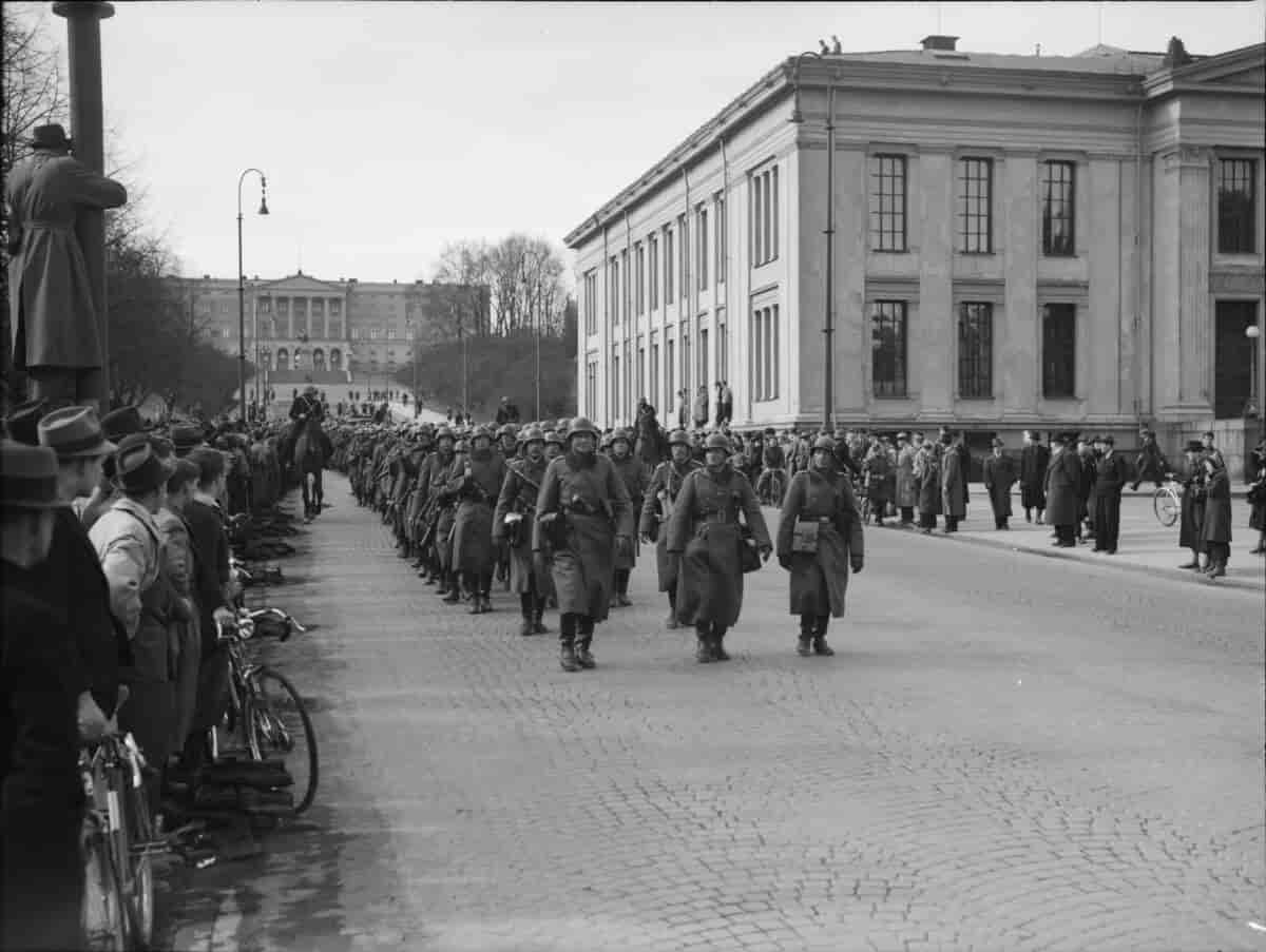 Tyske soldater i Oslo 9. april 1940