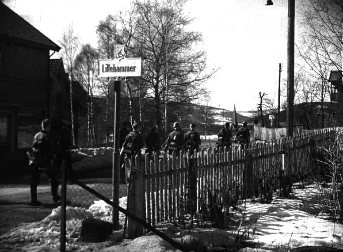 Tyske soldater på Lillehammer