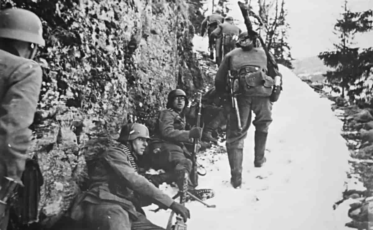 Tyske soldater ved Bagn