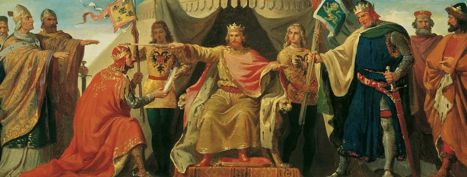 Fredrik Barbarossa gir len til Henrik Løve