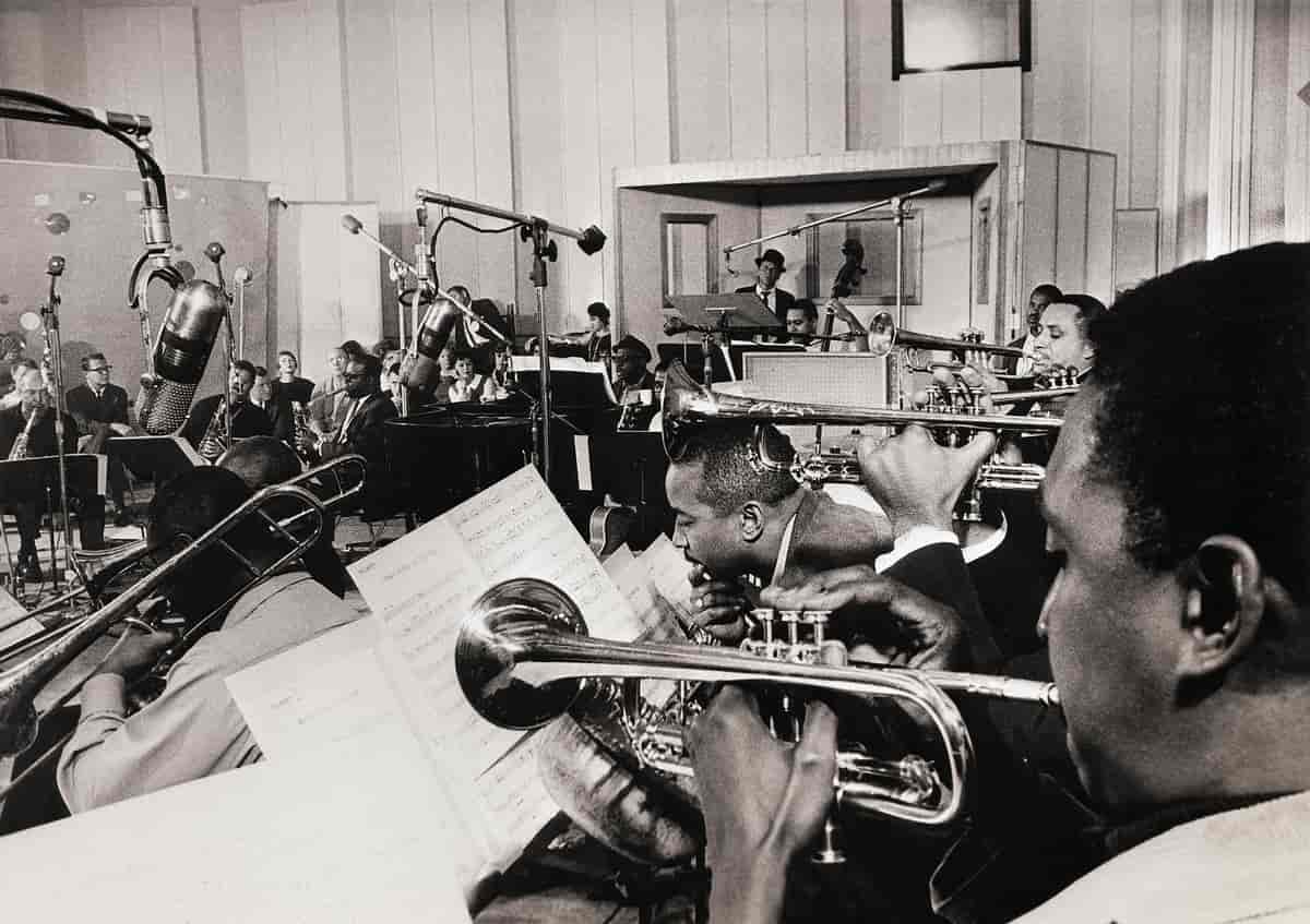 Count Basies orkester og Frank Sinatra i studio, 1962