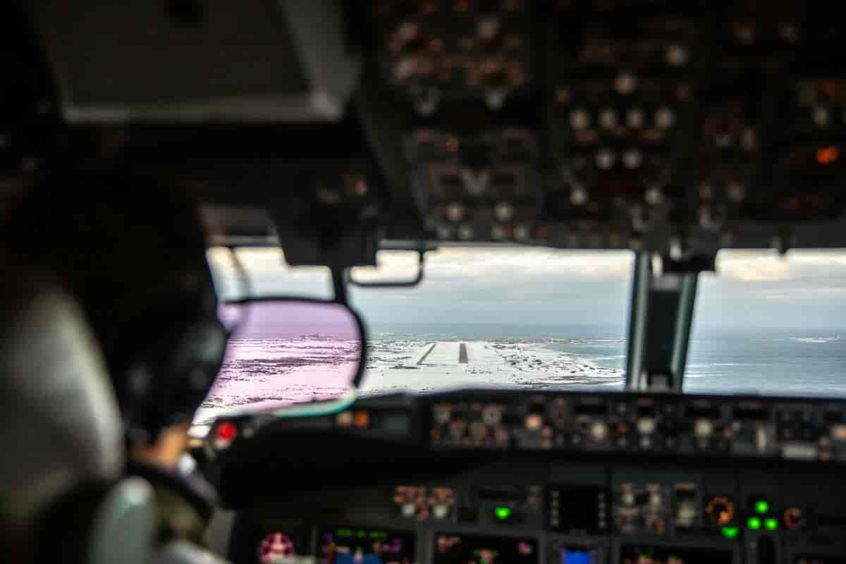 Andøya flystasjon sett fra cockpit på et maritimt patruljefly