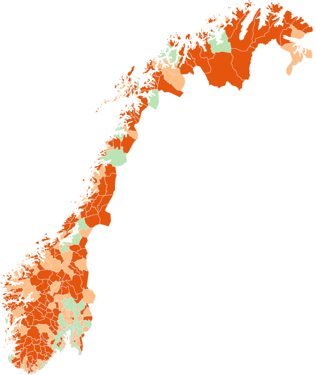Innbyggertall i kommunene
