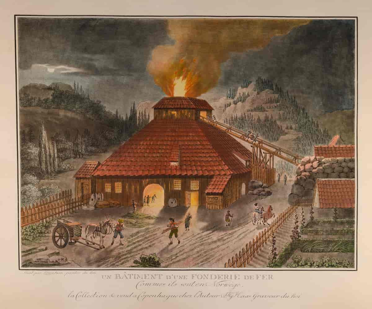Masovnen ved Bærums Jernverk i 1790-åra