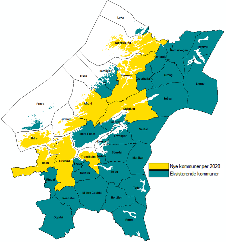 Trøndelags kommuner fra 2020