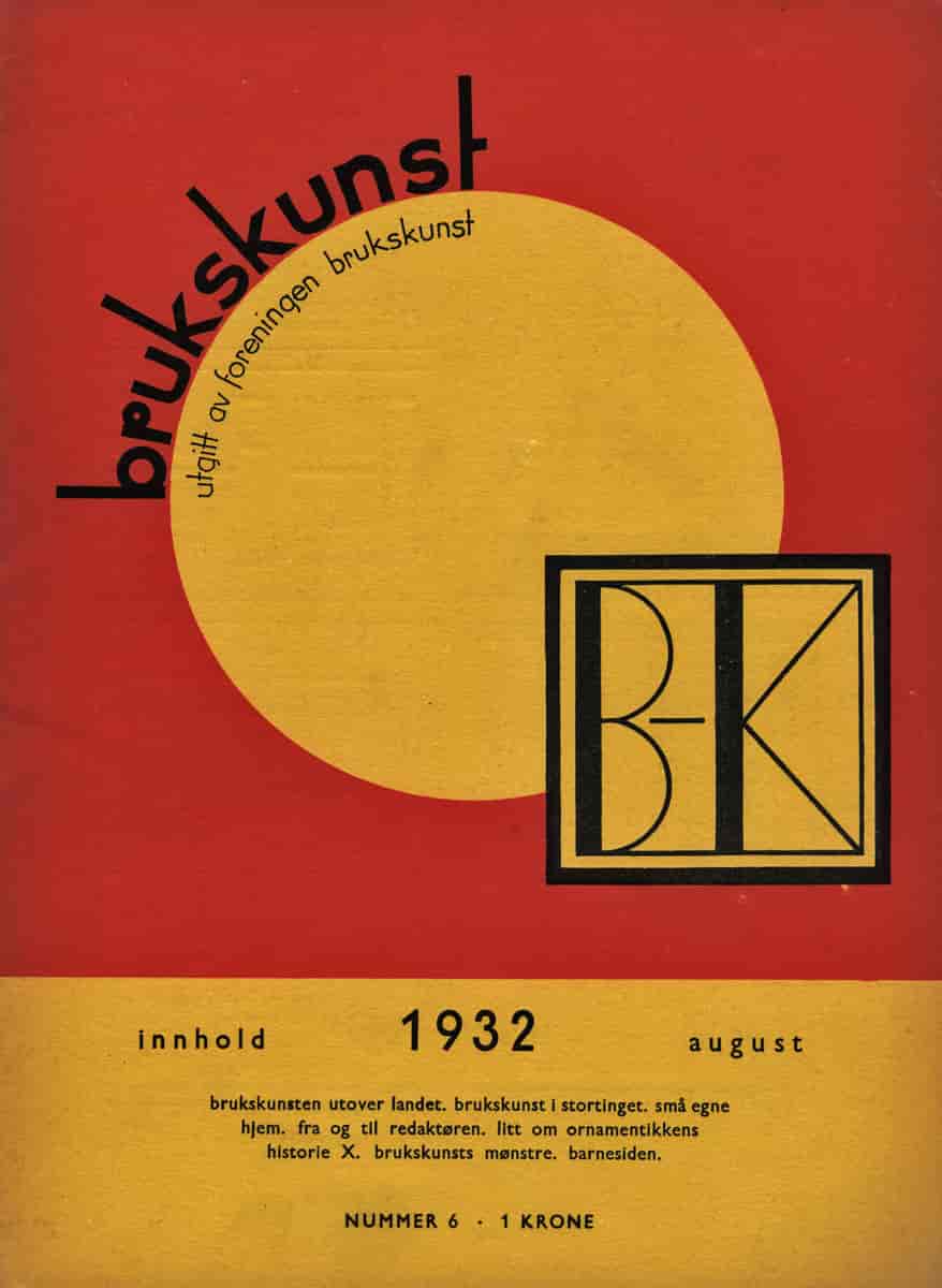 Foreningen Brukskunst tidsskrift. Utgitt i perioden 1931-34.