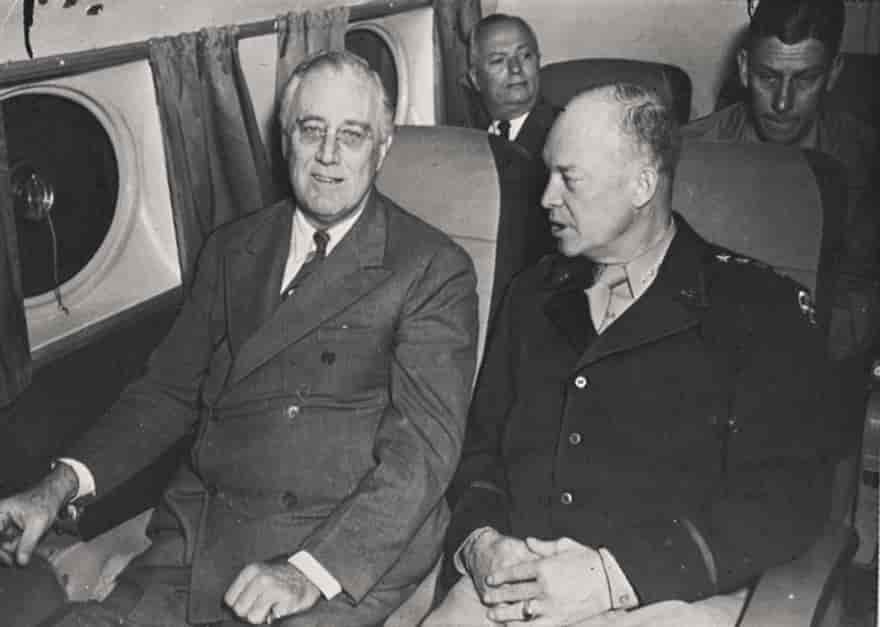 Franklin D. Roosevelt og Dwight D. Eisenhower