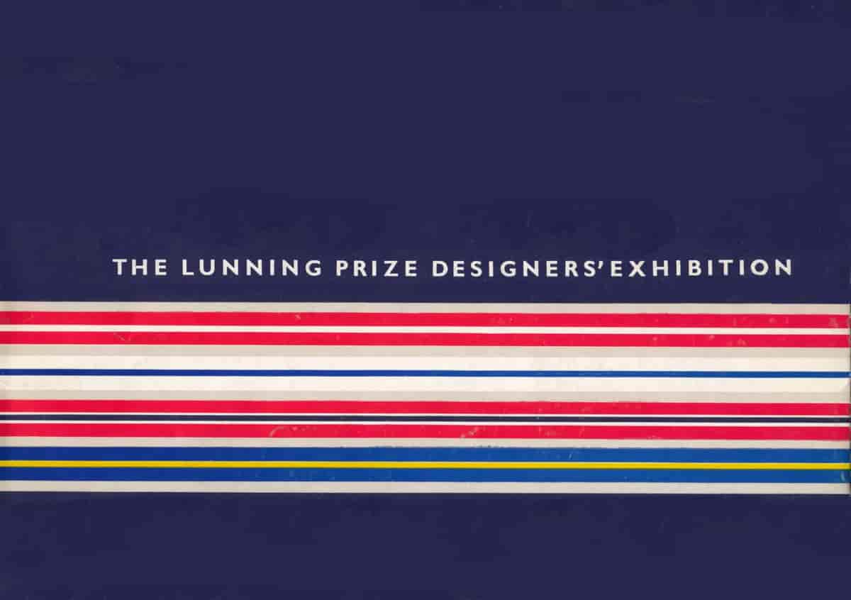 Katalogforside til Lunning-prisen designerutstilling i 1957.