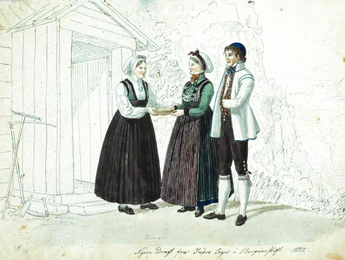«Nyere Dragt fra Indre Sogn i Bergensstift 1822»
