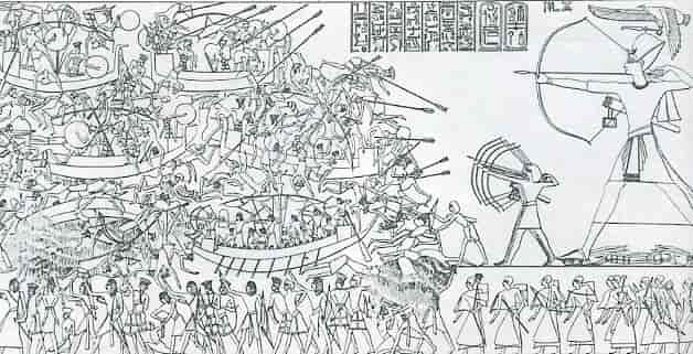 Slag mellom Ramses 3. og havfolkene