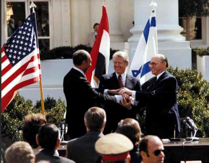 Menachem Begin, Jimmy Carter og Anwar al-Sadat