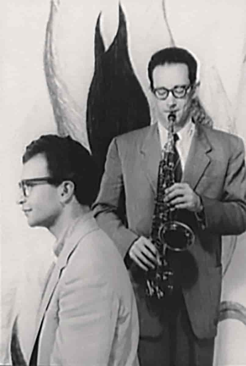 Paul Desmond (bak) og Dave Brubeck, 1954