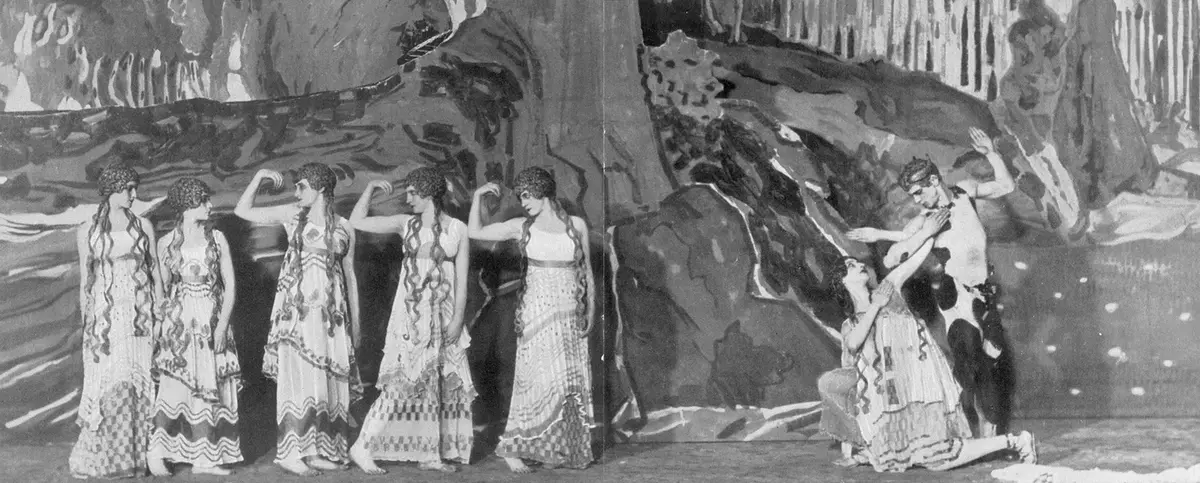 Djagilevs Ballet Russes i Faunens ettermiddag Paris 1912