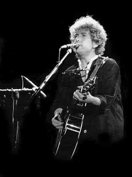 Bob Dylan på scenen i Barcelona.