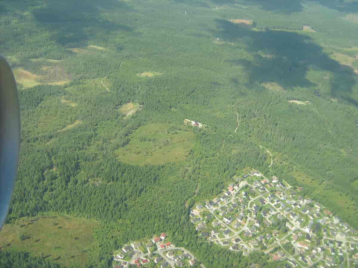 Flyfoto av Gjerdrum.