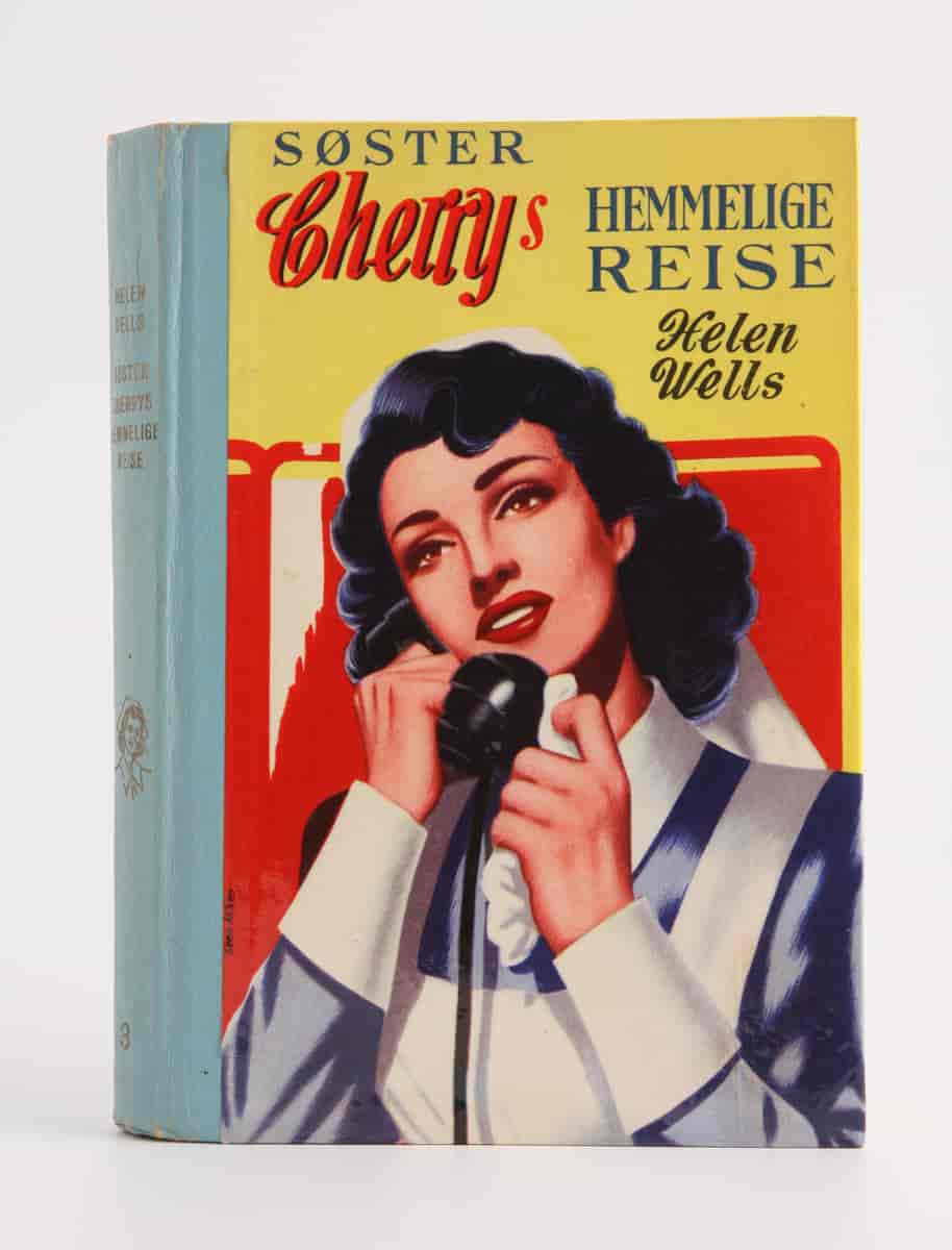 Sten Nilsen (bokomslag). Helen Wells (forfatter). Søster Cherrys hemmelige reise. Forlagshuset. 1951.