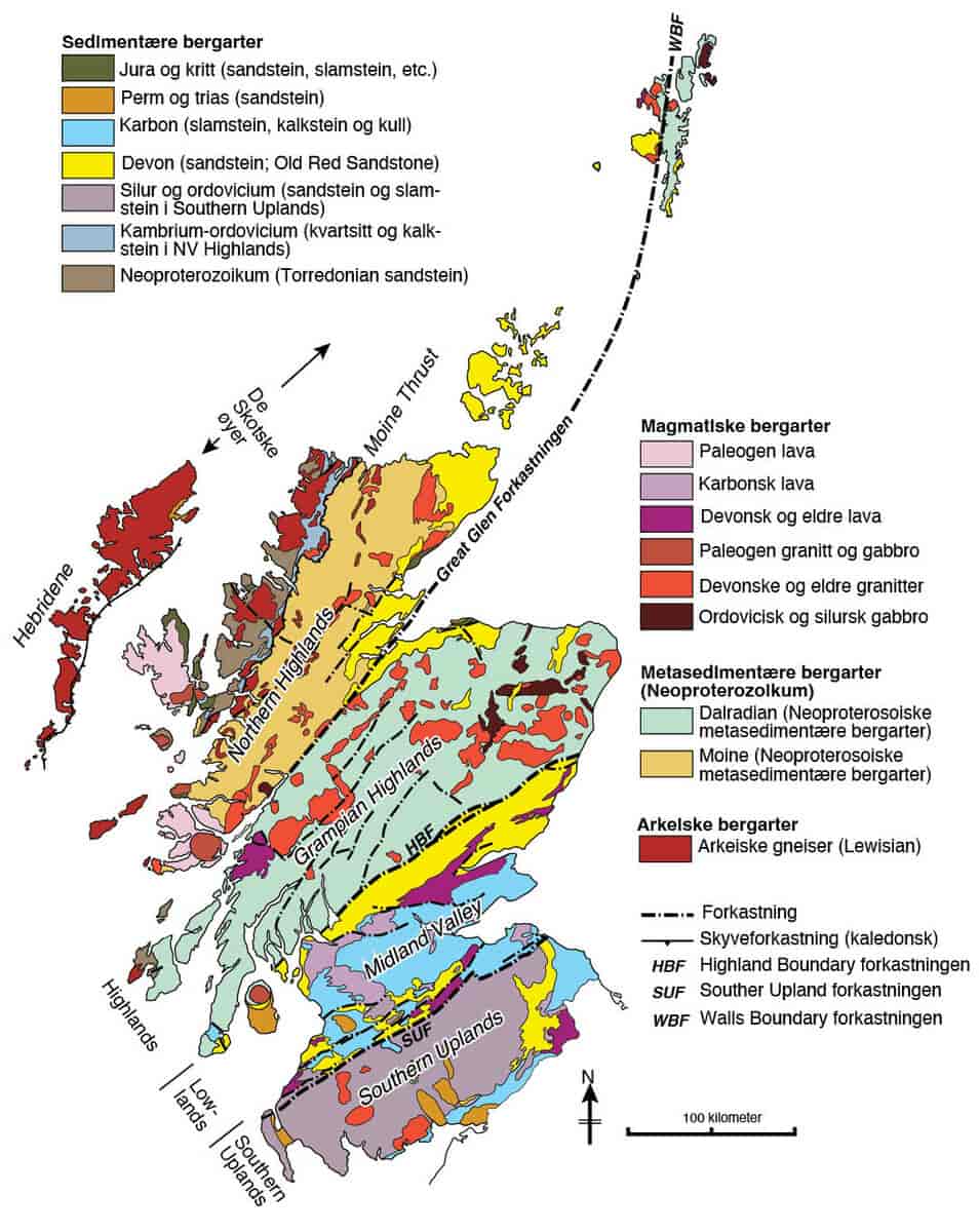 Geologisk kart, Skottland