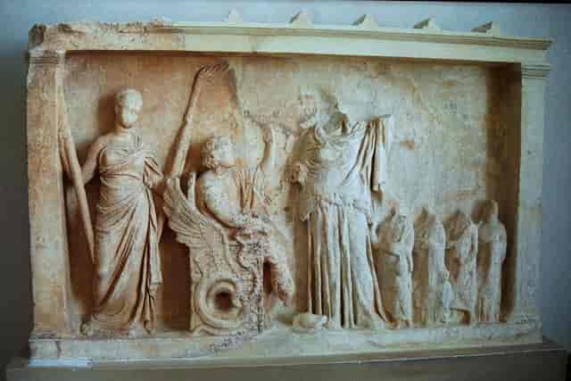 Offergave fra Eleusis. Det arkeologiske museet i Eleusis.