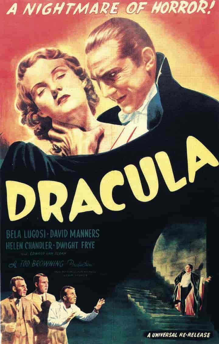 Plakat brukt ved en nylansering av filmen Dracula (1931)
