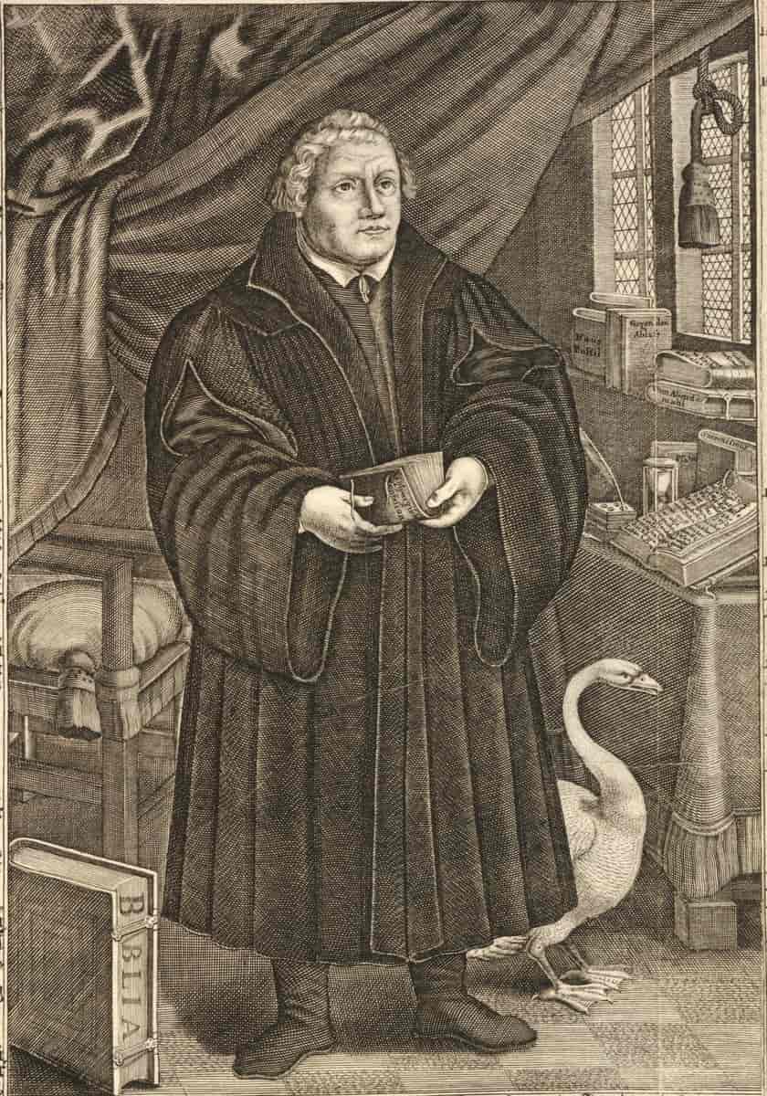 Martin Luther med den augsburgske konfesjonen