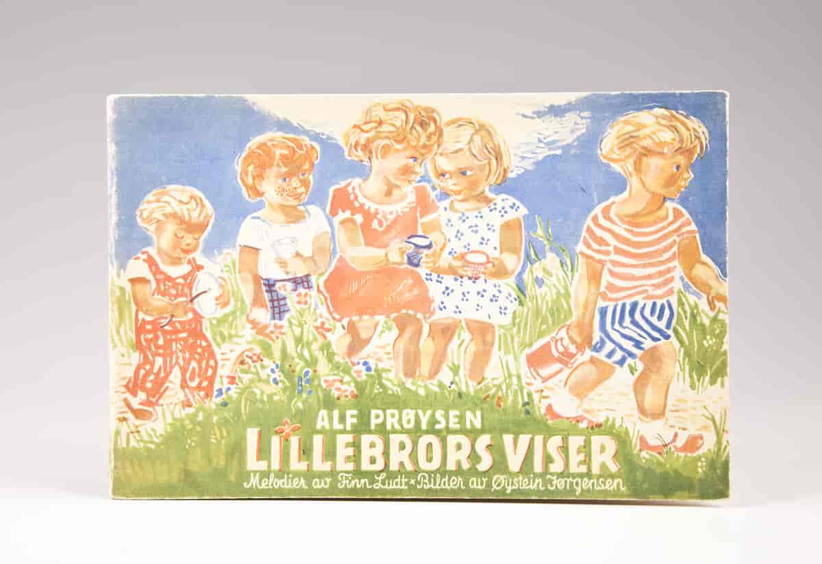 Lillebrors viser av Alf Prøysen. Oslo, 1949. Bokomslag. 