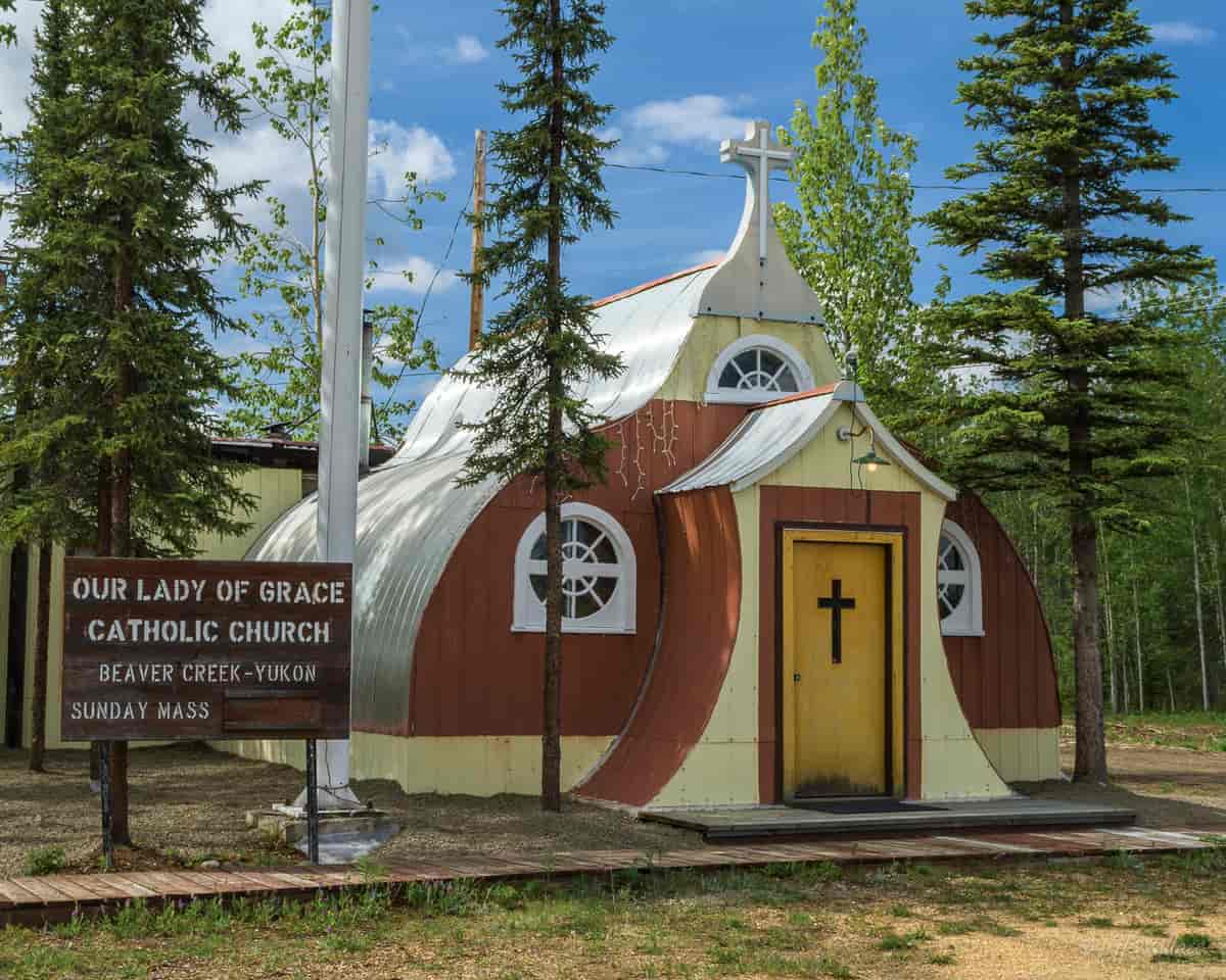 Katolsk kapell i Beaver Creek i Yukon