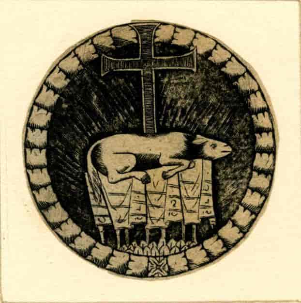 Guds lam i britisk trykk fra 1700- eller 1800-tallet