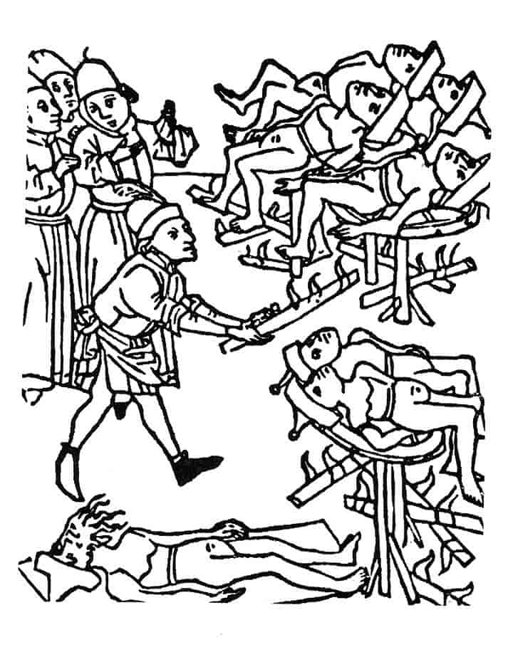 Jødeforfølgelser (Oldtid og middelalder) (engelsk bål, 1475)