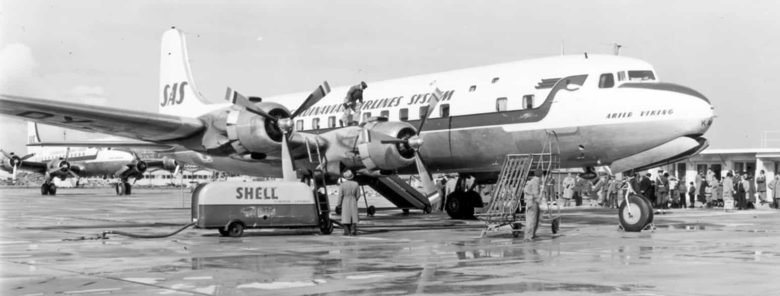 SAS' Douglas DC-6 «Arild Viking». Foto fra 1956